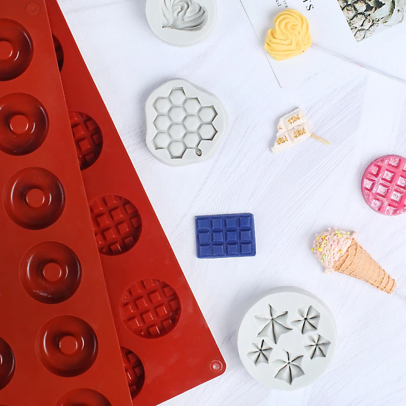 1 шт. мороженое Сладкая трубка силиконовая форма леденец/вафли/ракушки помадка