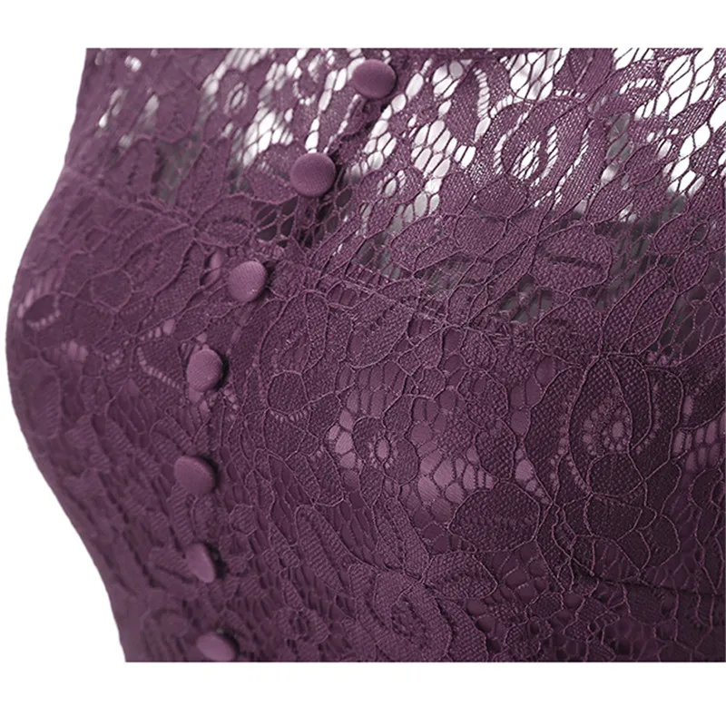 Женское вечернее Кружевное платье миди однотонное Хлопковое трапеция с рукавом