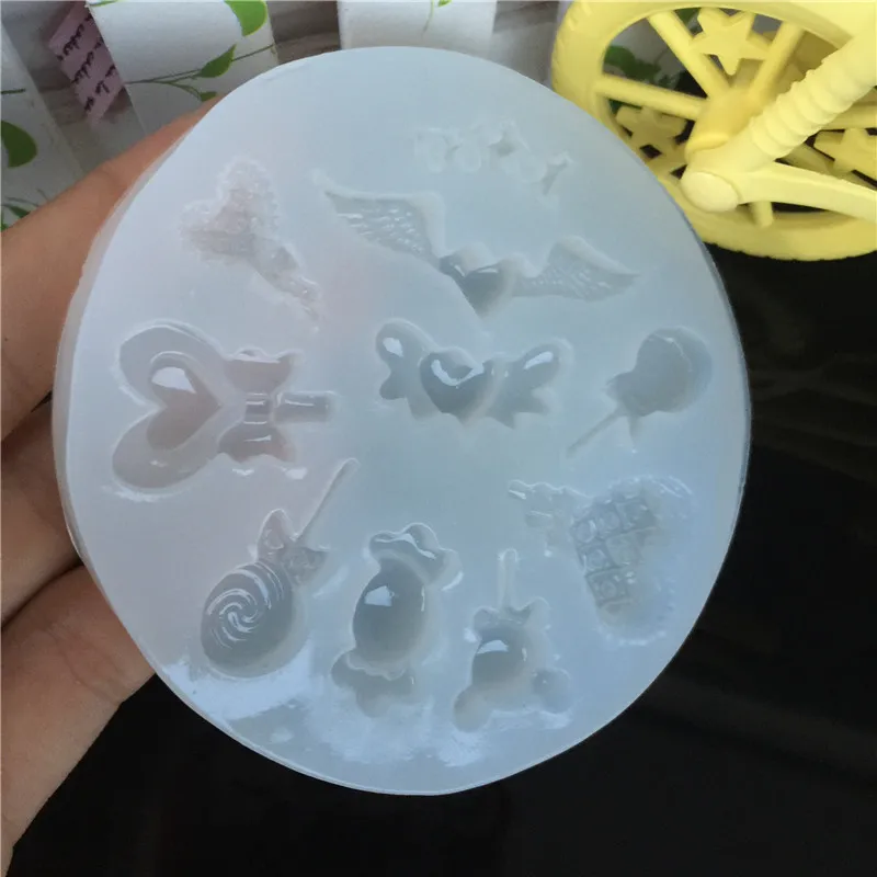 

1pcs UV Resin Jewelry Liquid Silicone Mold Star Lollipop Earpins Resin Charms Molds For DIY Intersperse Decorate Making Jewelry