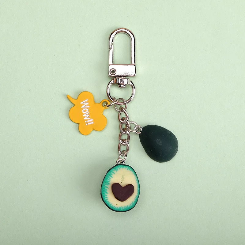 keychain 20 Брелок с фруктами, новинка, имитация авокадо, в форме сердца, брелок, модное ювелирное изделие, подарок для женщин, брелоки, маленький подарок - Color: keychain 20