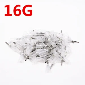 SZBFT 100 шт 16 г пластиковая игла из нержавеющей стали игла для дозирования 30 мм диспенсер плоская игла