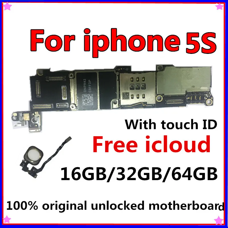 Оригинальная материнская плата+ чипы для iPhone 5 5g, Заводская разблокированная материнская плата на 16 ГБ, 32 ГБ, 64 ГБ, системная логическая плата IOS, протестированная, хорошая работа