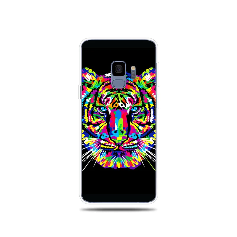 Тигром львом сатиновая юбка-американка силиконовый чехол для samsung Galaxy S5 S6 S7 край S8