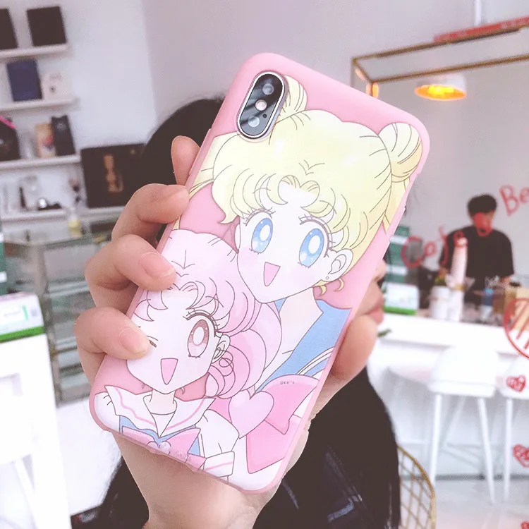 SAM S10 plus милый Сейлор Мун чехол для телефона для samsung Galaxy S10/S10e/S9 plus/S9/S8 розовая девушка мягкая задняя крышка Капа Coque