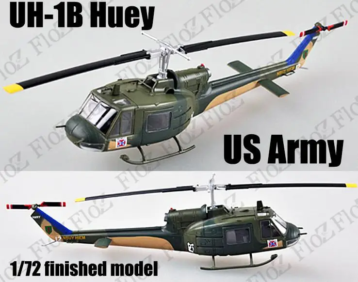 UH-1 Iroquois Huey Вертолет армии США 1967 1/72 летательный аппарат без литья под давлением easy model