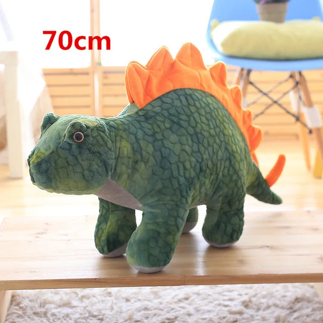 70cm green Зеленый/коричневый мальчик динозавр подушка плюшевые игрушки милые плюшевые тираннозавр кукла плюшевые игрушки мягкие плюшевые животные детские игрушки подарок на день рождения - Цвет: 70cm green