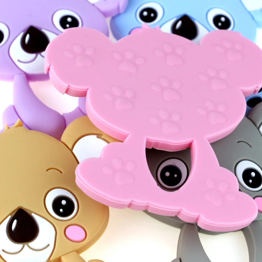 10 шт. Силиконовые Прорезыватели для зубов Koala Детские Жевательные бусины DIY