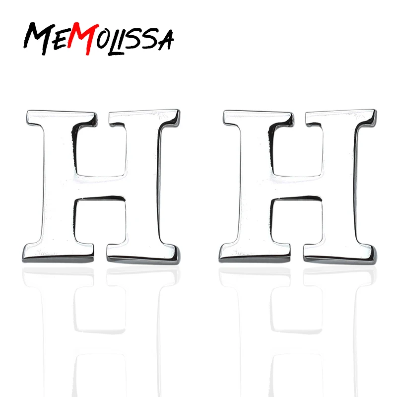 

MeMolissa 3 pairs Letter H Cufflinks For Mens High Quality Silver Color Cuff Buttons Wedding Cuff links Men Gemelos Jewelry