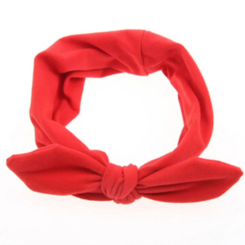 Hot Sale 1 pcs Women Fashion Elastic Stretch Plain Rabbit Bow Style Hair Band Headband Turban HairBand Hair Accessories