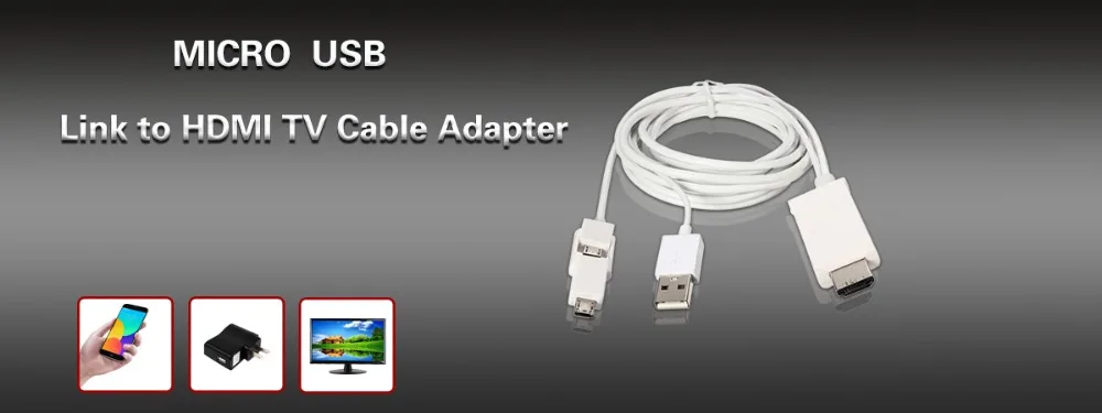 Высокое разрешение микро USB ссылка на HDMI ТВ кабель адаптер Аудио Видео av-адаптер Кабель HDMI аудио кабель для Android мобильного телефона