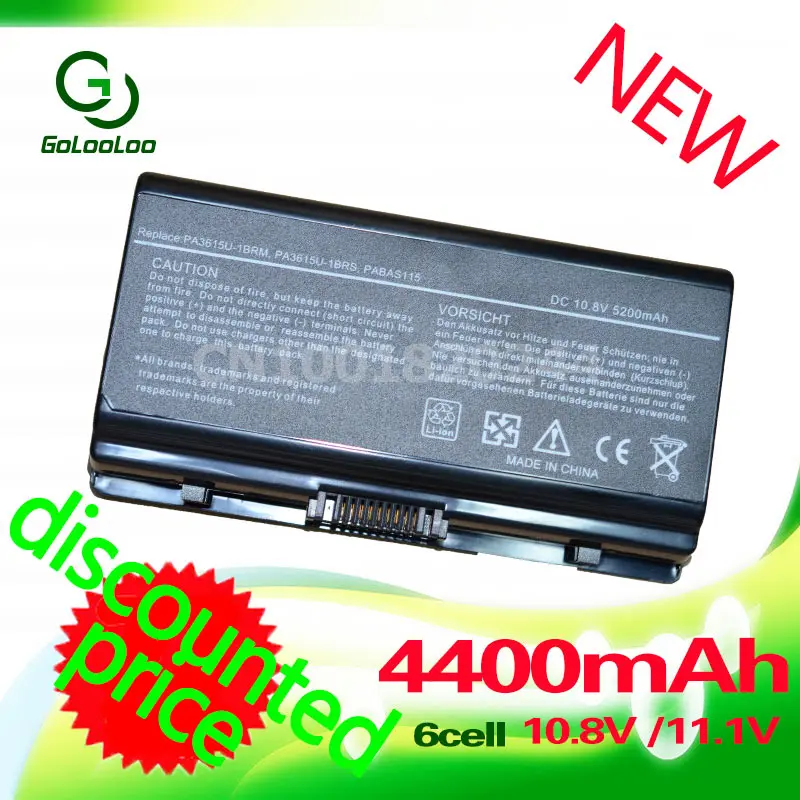 Golooloo 4400MaH лаптоп с Батарея PA3615U 1BRM для Toshiba PABAS115 1BRS Satellite L40 L45 S7409|laptop battery|battery for toshiba