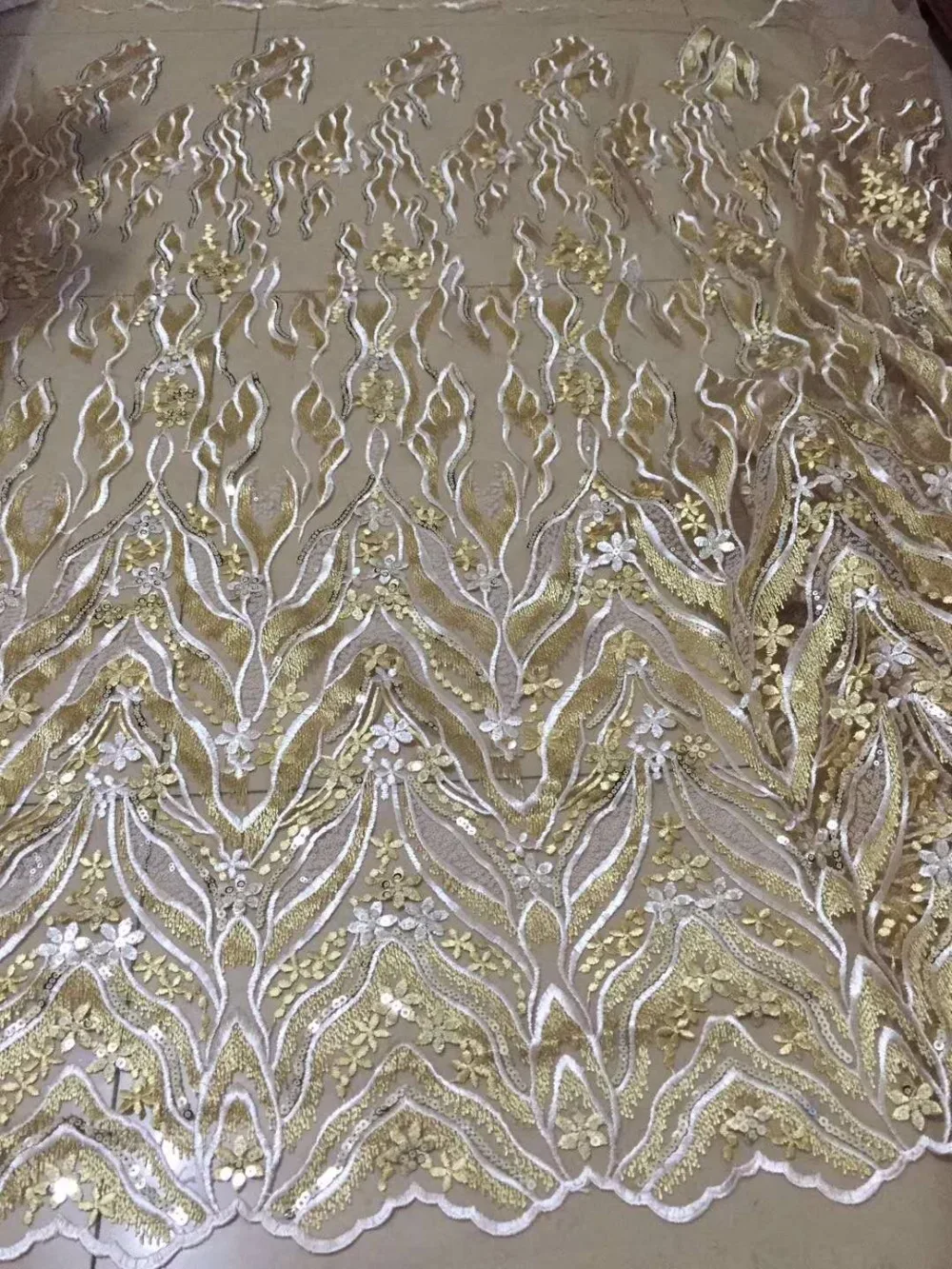 pure White African Lace Fabrics 5 Yards Guipure Fabric 2018 High Quality Beaded Cord For Wedding Dresse | Дом и сад