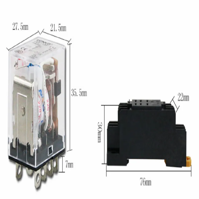 10A HH62P AC12v AC24V промежуточное электромагнитное реле 12 В 24 rele DC110V DC36V восемь футов