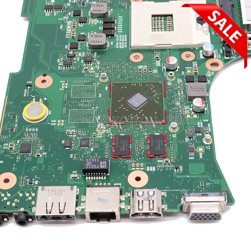 NOKOTION V000218130 материнская плата для ноутбука Toshiba Satellite L650 L655 HM55 DDR3 Дискретная