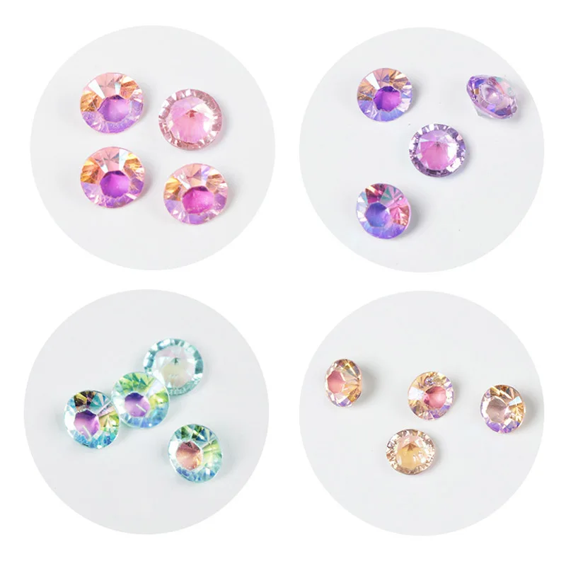 1 чехол смешанные цвета прозрачная смола горный хрусталь для ногтей кристалл