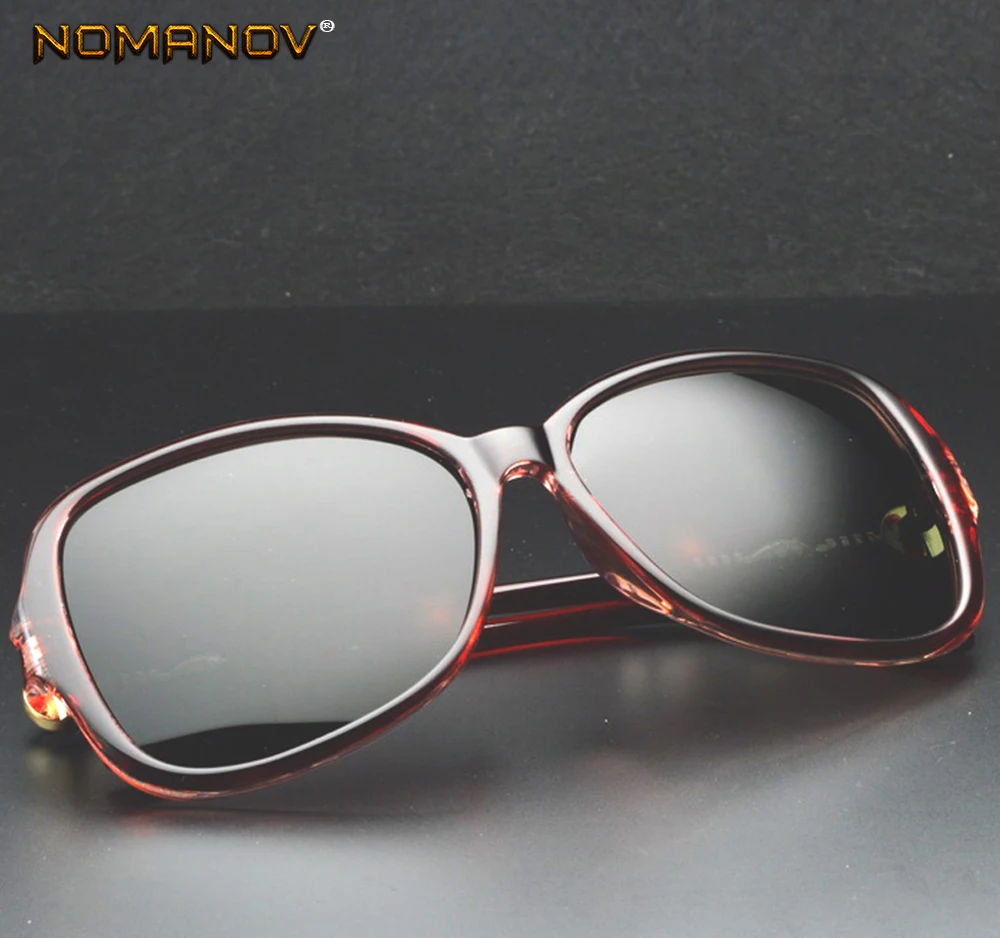 Женские поляризационные солнцезащитные очки с бабочками для близорукости по