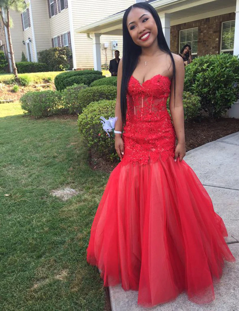 Милая рукавов красный русалка видеть сквозь выпускного платья старинные