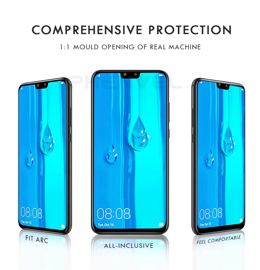 5D Защитное стекло для huawei Y9 Y7 Y6 Prime Полное покрытие экрана протектор для huawei Y9 Y7 Pro Закаленное стекло пленка