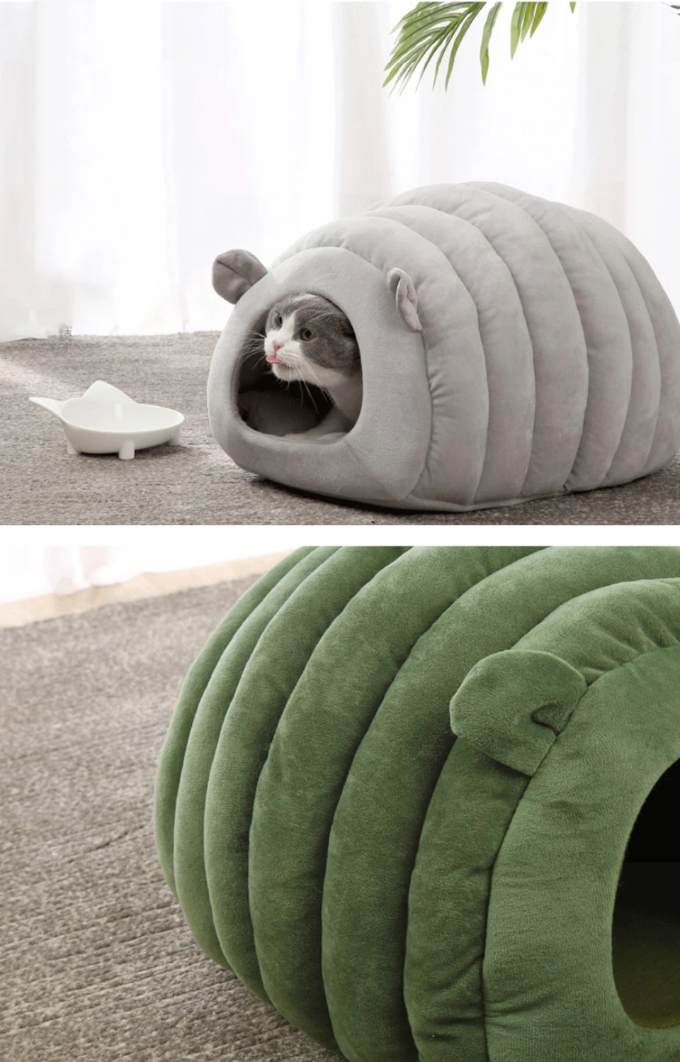 Складной домик для кошки HEYPET мягкий коралловый флисовый коврик для кошек кровать для маленьких собак спящие коты кровать для щенка коврик для домашних животных принадлежности