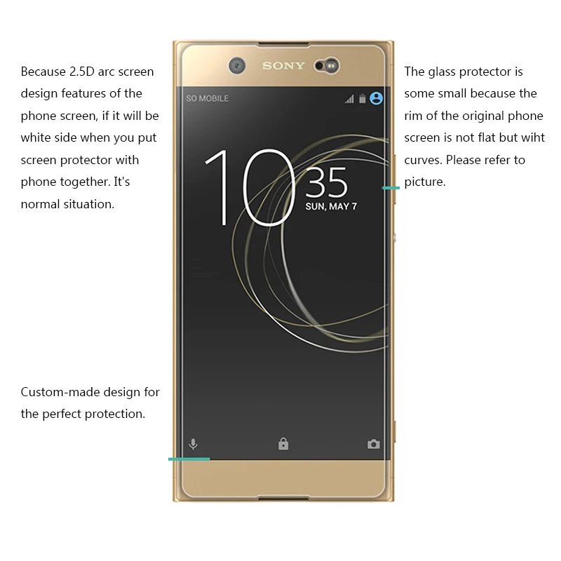 2 шт. для Sony Xperia XA1 XA 1 закаленное стекло защиты экрана 9 H Защитная пленка Защитный
