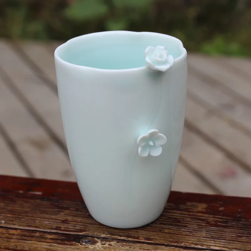 Рельефная 3D чашка с цветами креативные кружки для творчества воды молока кофе