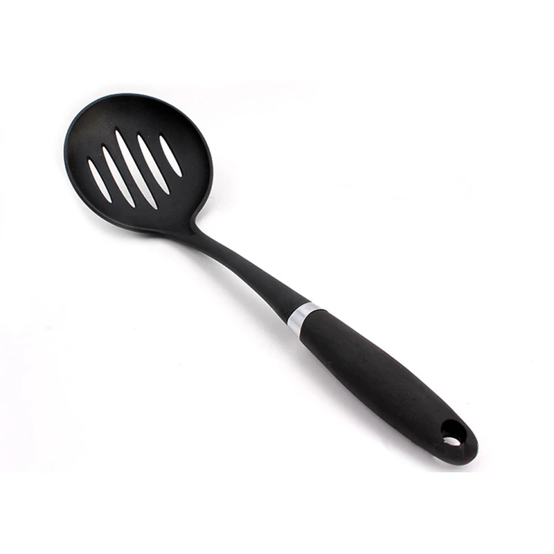 leaking spoon Кухонный нейлоновый набор KHGDNOR, 7 кухонных наборов, ковш, дуршлаг, ковш, дуршлаг, жареный стейк, антипригарный инструмент - Цвет: leaking spoon