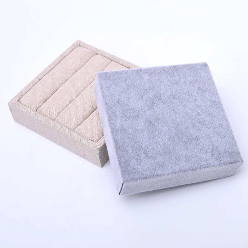 Корейское льняное бархатное кольцо демонстрационный лоток для колец витрина