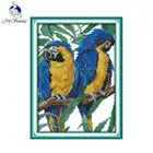 Набор для вышивки крестиком Joy Sunday 11CT 14CT с изображением голубого попугая