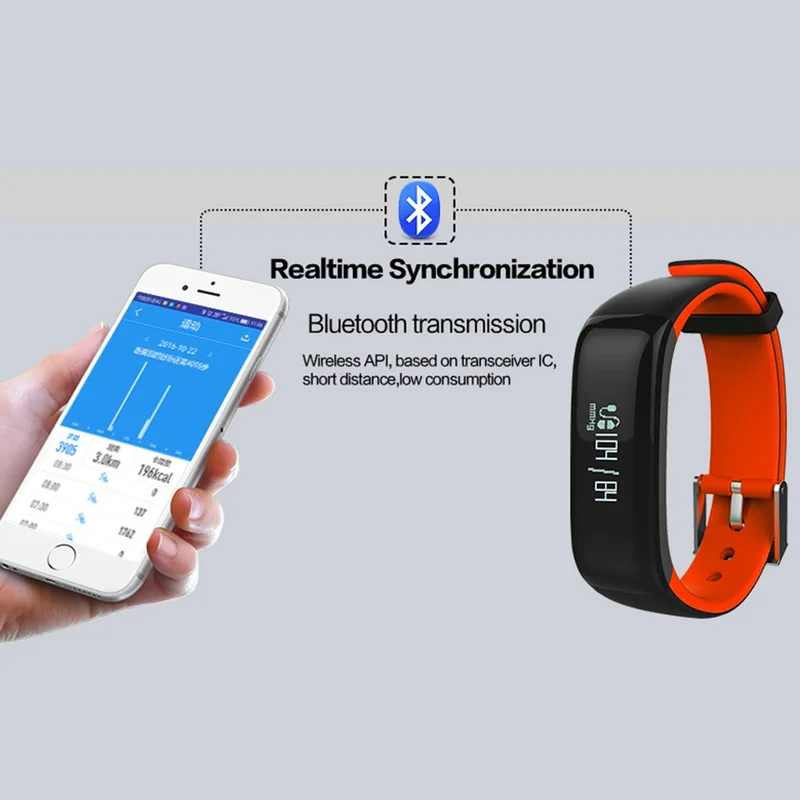 Wearable Bluetooth Wristband Blood Pressure Heart Rate Tracker Passometer Waterproof Swim Sports Smart Bracelet for IOS Android |