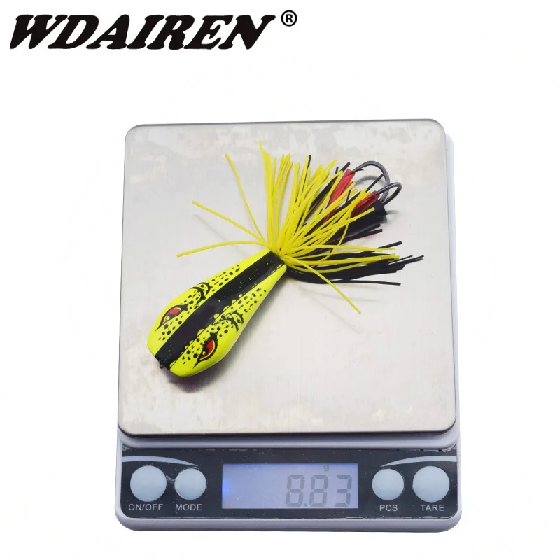 1Pcs High Quality cicada Frog Fishing Lures Snakehead Lure 9cm 9.2gTopwater Hard Bass Bait Frog Lure Fishing Tackle WD-469