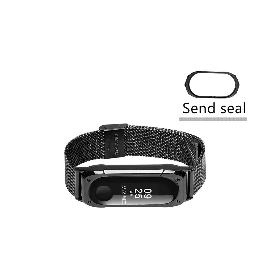 Mi Band 3 высококачественный ремешок для часов из нержавеющей стали Xiaomi