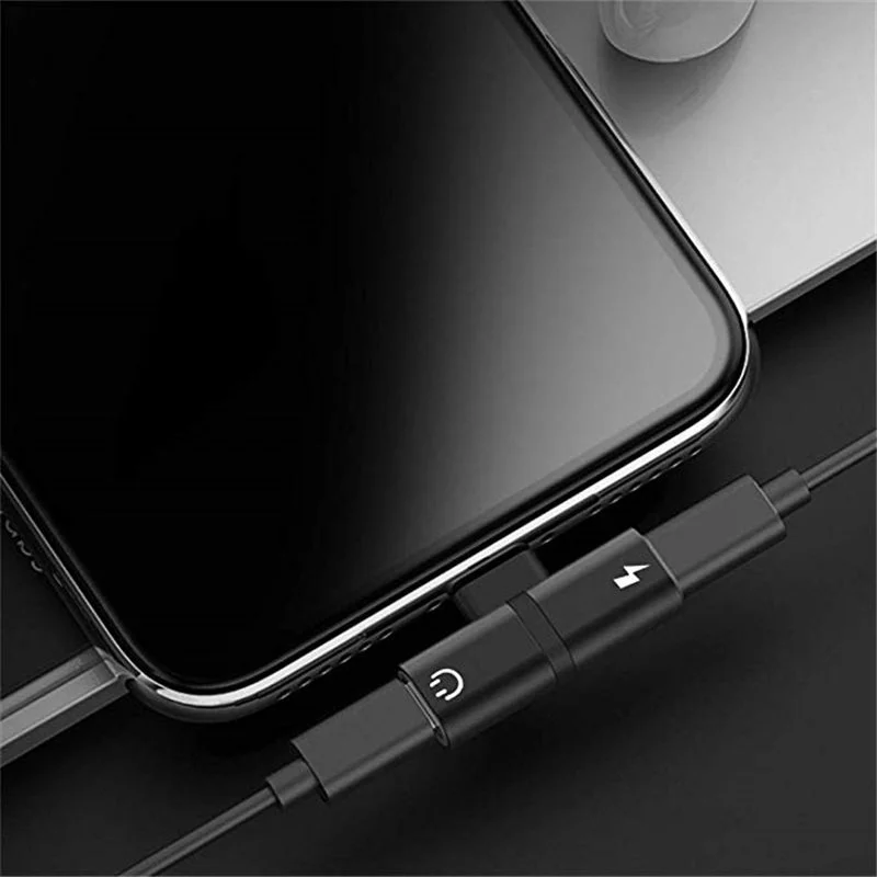 Адаптер AUX Adaptateur для iPhone X XR XS MAX 8 7 Plus разветвитель 2 в 1 Зарядка музыка аудио Adaptador rozdzielacz do s uchawek