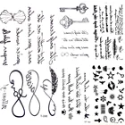 Временная переводная татуировка для вечерние и женщин, 25 дизайнов