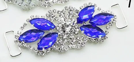 No.1 Royal blue 10 шт./партия 69 мм Стразы разъем для плавания одежда соединительный элемент для бикини головной коннектор Пряжка для обуви - Цвет: No.1 Royal blue