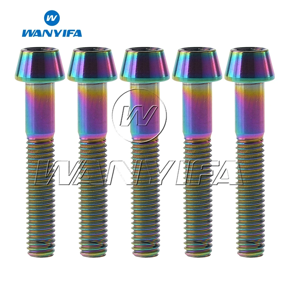 Титановый "Wanyifa" болты 5 шт. M6x35mm шестигранный ключ конусности головки болта для велосипедная рулевая колонка стоп-сигнал