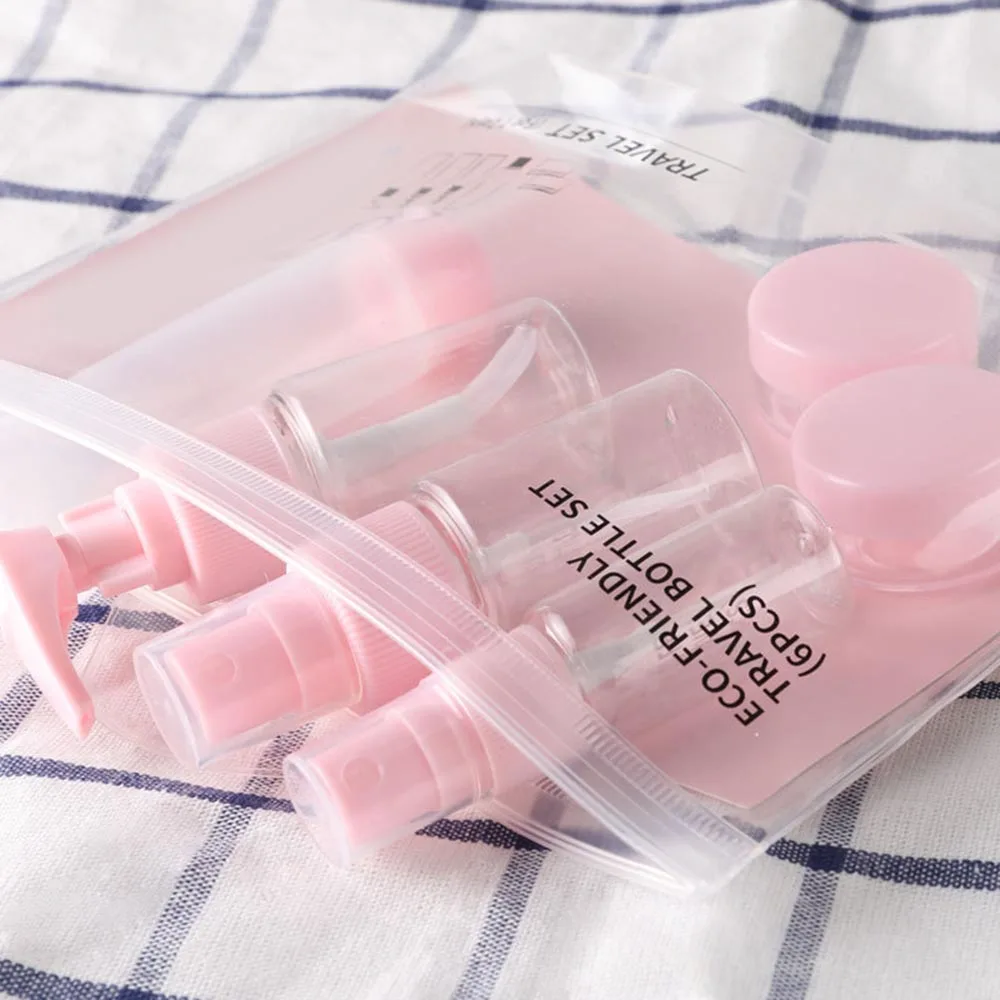 Портативная дорожная Косметическая пустая банка розового цвета 9 шт./компл.