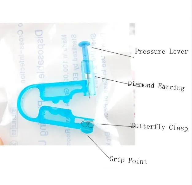 Инструменты для Пирсинга Ушей одноразовые пушки Для с белым камнем без