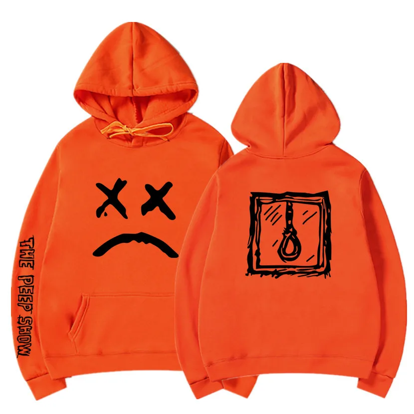 Orange 17 Lil Peep/толстовки с капюшоном Love lil. peep, мужские толстовки, пуловер с капюшоном, свитшоты для мужчин/женщин, sudaderas cry, детские толстовки с капюшоном, hoddie S-XXXL - Цвет: Orange 17
