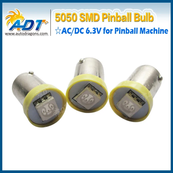 100 шт. Ba9s #44 #47 AC 6 3 V 5050smd пинбол светодиодные лампы для пинбола части игрового