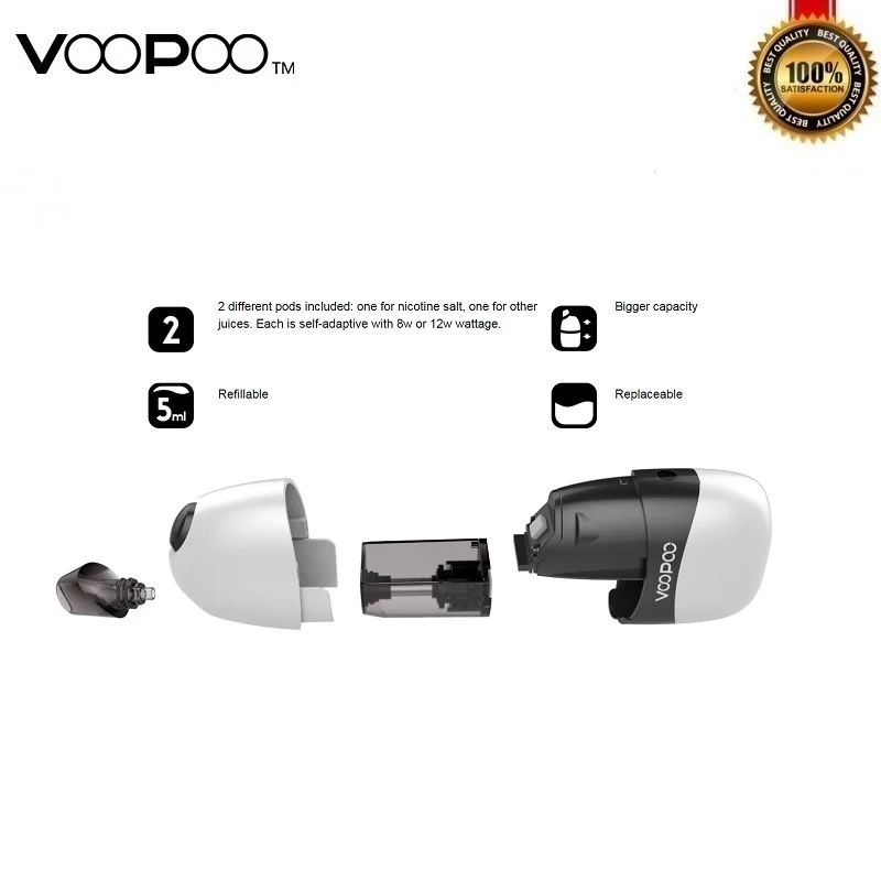Оригинальный комплект Voopoo PANDA Aio батарея 1100 мА/ч с картриджем 5 мл вейп электронной