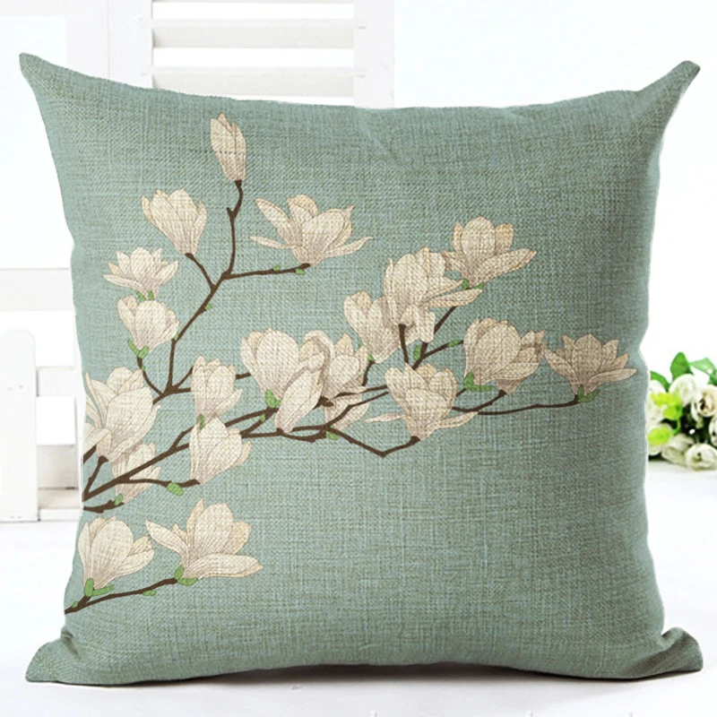 45x45 креативный мультфильм красивый цветочный Декор для дома подушки наволочка, домашний декор печатных пледы наволочки Cojines Almofada