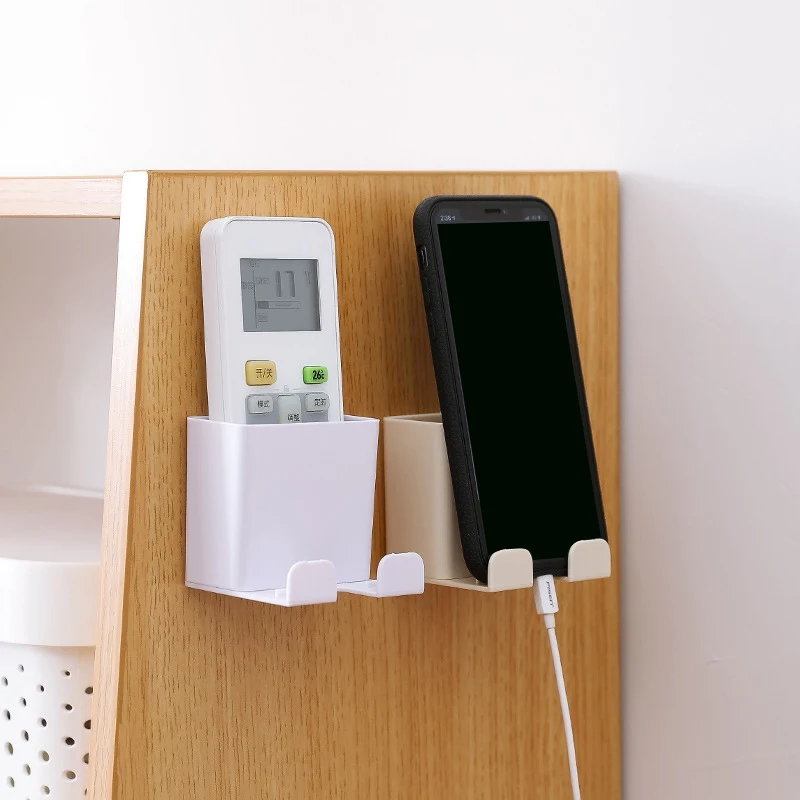 Creative Wall Storage Rack Smartphone Wall Holder Remote Control Shelves for Wall Cellphone Shelf Organizer Portable Home Tools