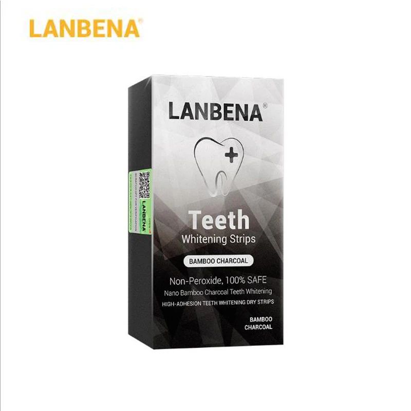 LANBENA отбеливающие полоски для зубов бамбуковый уголь ремонт Высокая адгезия