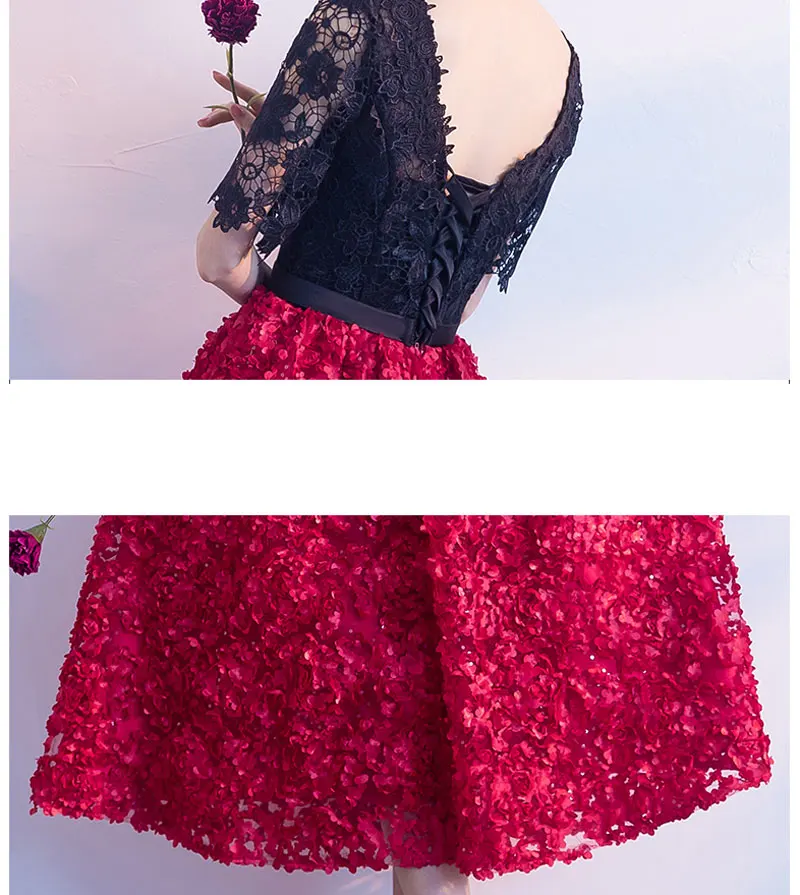 FADISTEE Новое поступление элегантные вечерние платья для выпускного вечера Vestido de Festa платье трапециевидной формы Атласное Платье De Soiree половина кружева рукава