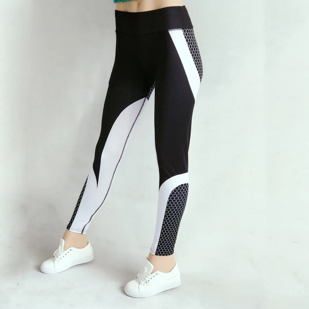 Леггинсы Для женщин S-XL спортивные дышащие гимнастические спортивные брюки высокой эластичности, для бега, йоги фитнес, спорт компрессионные штаны для женщин