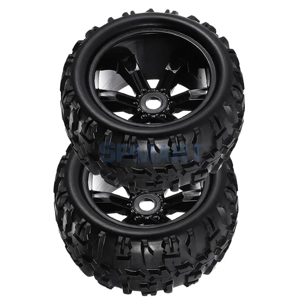 2 Pieces 1/8 Climbing RC Car Monster Trucks Tires Wheels Rim for HSP HPI E-MAXX Savage LRP Spare Parts | Игрушки и хобби