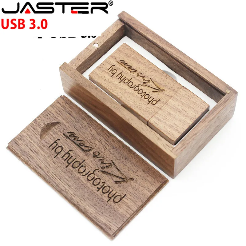 JASTER USB 3,0(более 10 шт. бесплатный логотип) деревянный USB флэш-накопитель USB+ коробка Флешка 4 г 16 г 32 г 64 г Пользовательский логотип фотография свадебный подарок