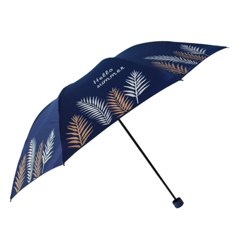 Folding Women's Umbrella Sunny Rainy Black Coating Paraguas Windproof Parasol Umbrellas for Women Men Classic Fashion | Дом и сад