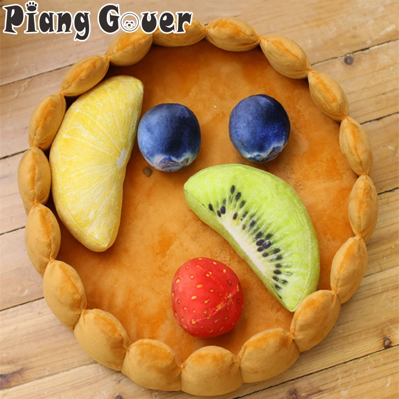 Плюшевая кровать для домашнего питомца фруктовое яйцо с рисунком Tart лежанки