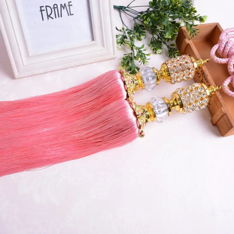 2pcs/lot Window Diamond Crystal Rope Tie Backs Blinds Fringe Tiebacks Room Tassel Decoration Curtains For Living | Дом и сад